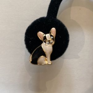 Boston terrier dog enamel stud earrings